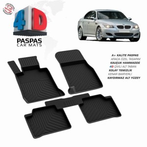 Bmw 5 series, E60, Pool Design Rubber Car Mat, 2004-2010