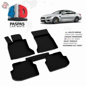 Bmw, 6 Series, F06, Pool Design Rubber Car Mat, 2011-2018