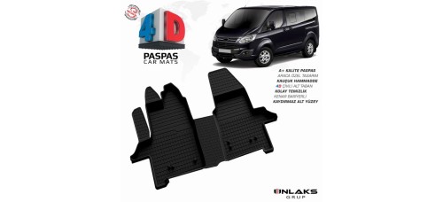 Ford Tourneo Custom - 4D Havuzlu Paspas - 2012-2024 Arası