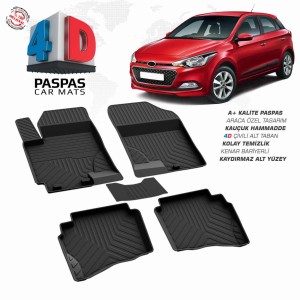 Hyundai i20 2 Pool Design Rubber Car Mat 2014-2020