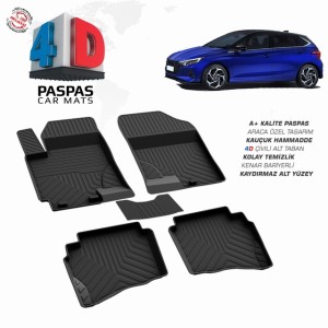 Hyundai i20 3 Pool Design Rubber Car Mat 2020-
