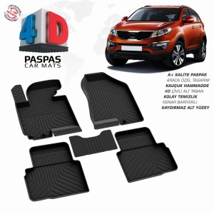 Kia Sportage 3 Pool Design Rubber Car Mat 2010-2016