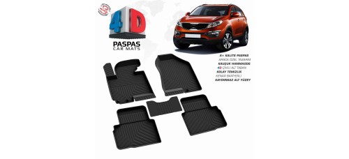 Kia Sportage 3 4D Havuzlu Paspas 2010-2016