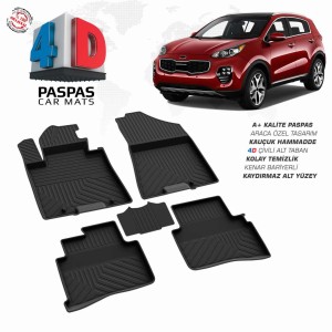 Kia Sportage 4 Pool Design Rubber Car Mat 2016-2021
