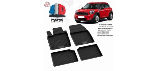 Mini Countryman 4D Havuzlu Paspas 2010-2017 Arası