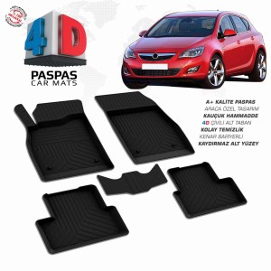 Opel Astra J HB Pool Design Rubber Car Mat 2010-2015
