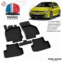 Volkswagen Golf 8 Pool Design Rubber Car Mat 2020-